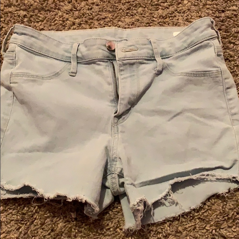blue shorts